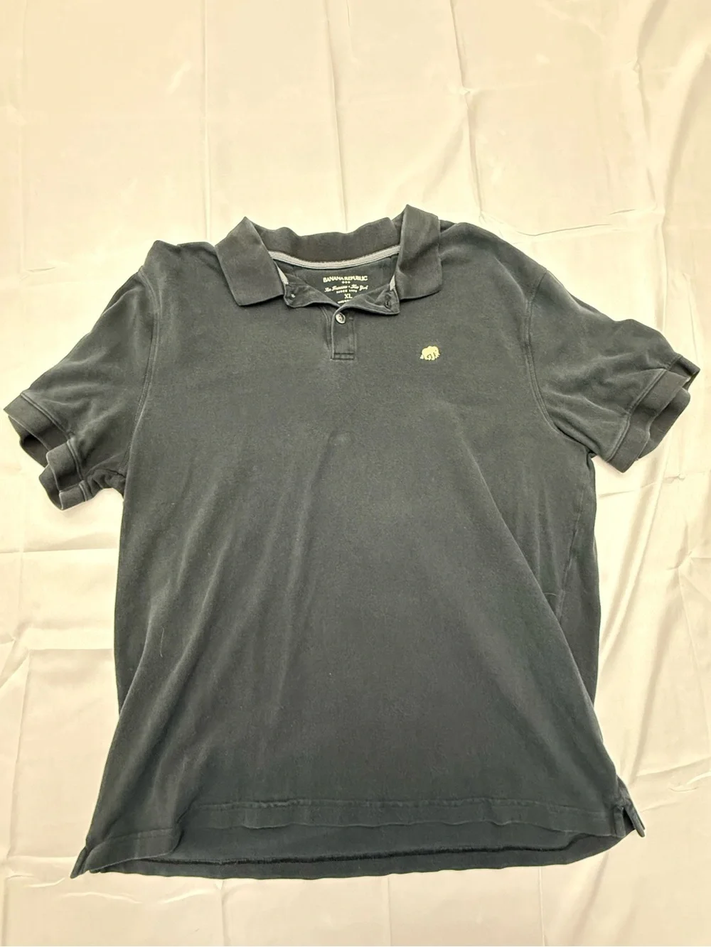 Banana Republic Black Polo Shirt XL Quiet Luxury Preppy Golfcore Cotton